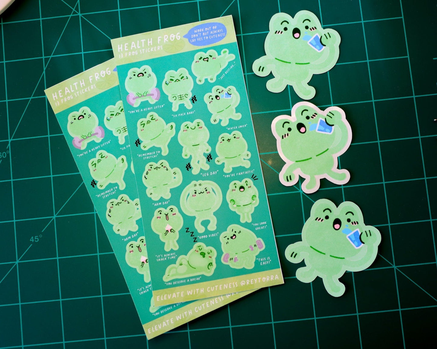 Drink Water Frog Sticker - Health Frogs