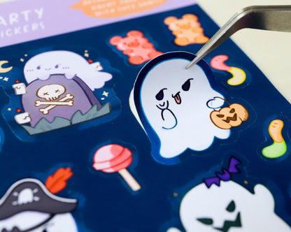 Cute Ghost Sticker Sheet - 23 Stickers