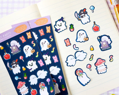 Cute Ghost Sticker Sheet - 23 Stickers