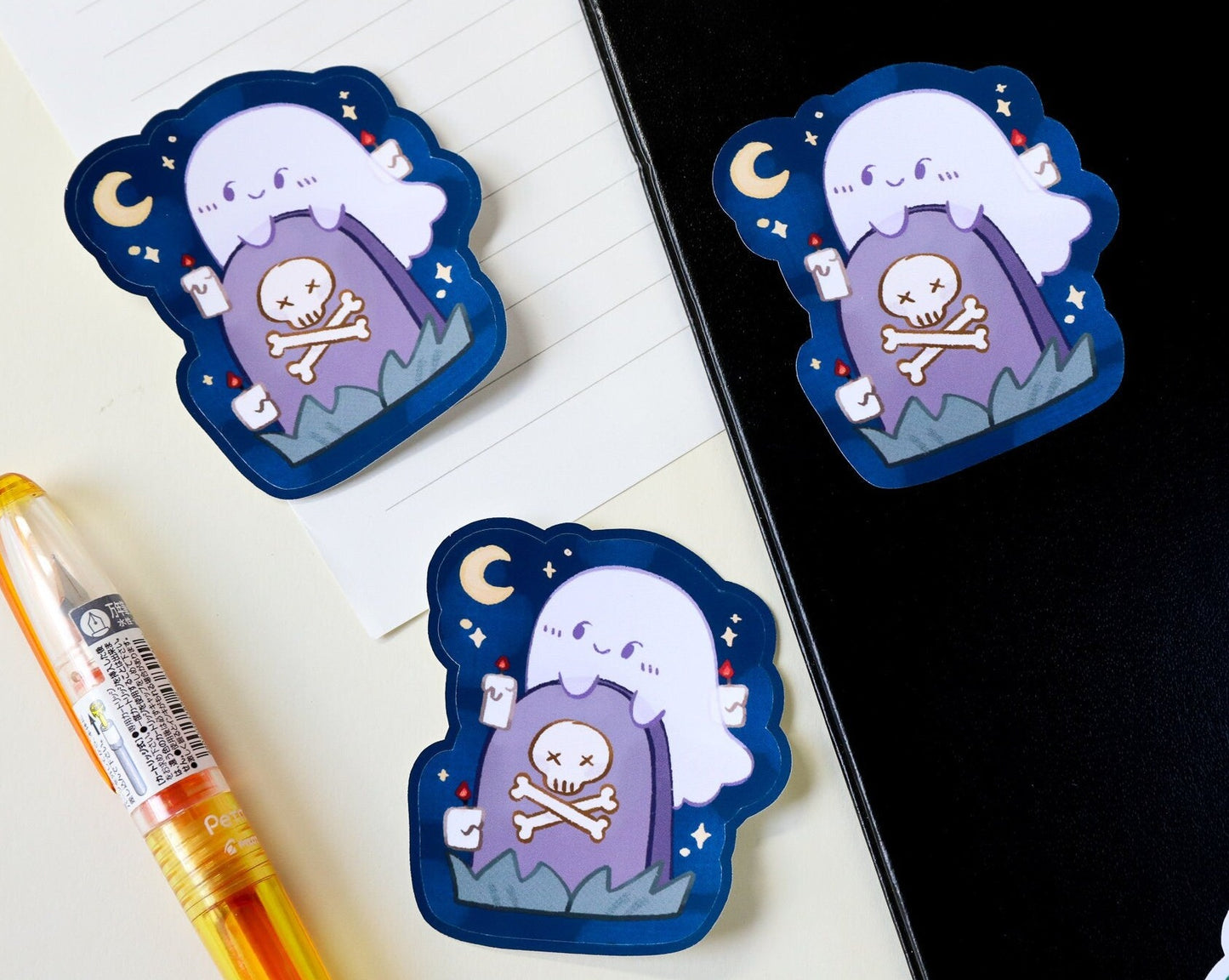 Graveyard Ghost Sticker - Halloween