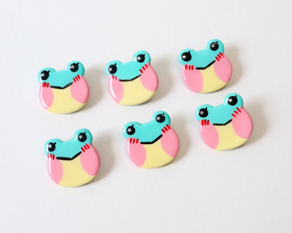 Cute Frog Clay Pin - Lily Animal Crossing