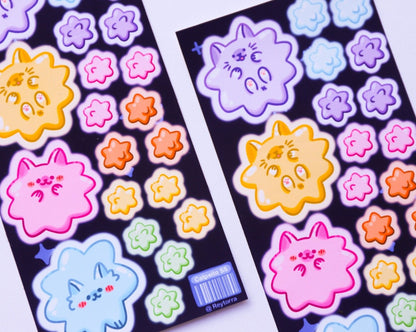 Star Cat Candy Sticker Sheet - Konpeito