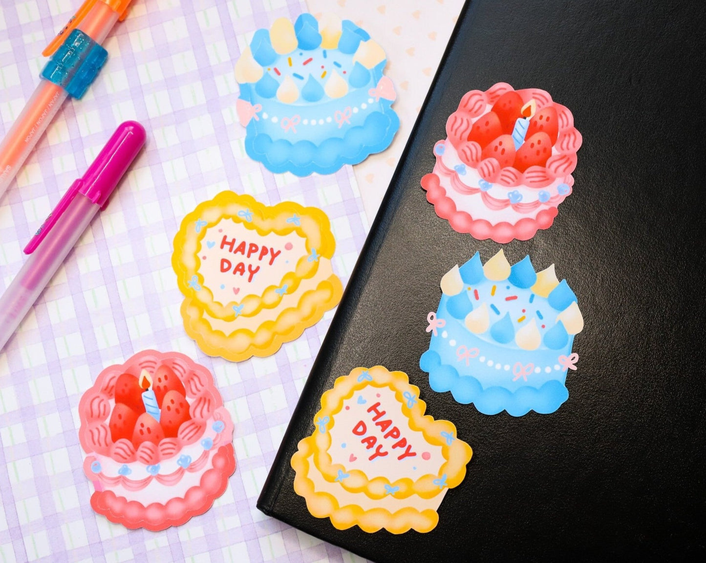 Vintage Cake Stickers - 3 Styles